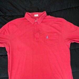 johnnie-O Red Polo Shirt with Classic Collar and Embroidered Detail
